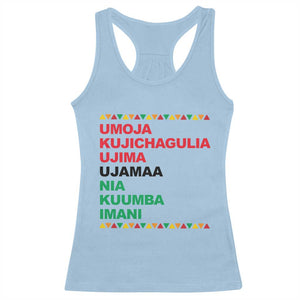 7 Principles Of Kwanzaa Racerback Tank Top African American Holiday Gift TS12 Light Blue Print Your Wear