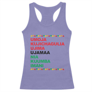 7 Principles Of Kwanzaa Racerback Tank Top African American Holiday Gift TS12 Violet Print Your Wear