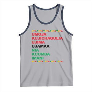 7 Principles Of Kwanzaa Tank Top African American Holiday Gift TS12 Athletic Heather Navy Print Your Wear