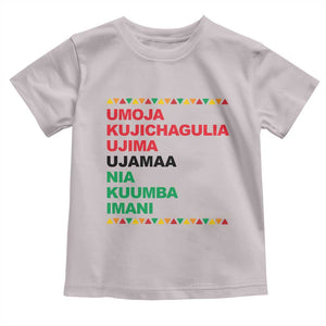 7 Principles Of Kwanzaa Toddler T Shirt African American Holiday Gift TS12 Ice Gray Print Your Wear