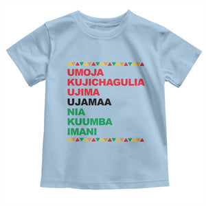 7 Principles Of Kwanzaa Toddler T Shirt African American Holiday Gift TS12 Light Blue Print Your Wear