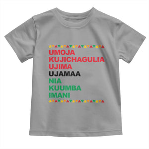 7 Principles Of Kwanzaa Toddler T Shirt African American Holiday Gift TS12 Sport Gray Print Your Wear