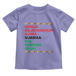 7 Principles Of Kwanzaa Toddler T Shirt African American Holiday Gift TS12 Violet Print Your Wear