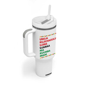 7 Principles Of Kwanzaa Tumbler With Handle African American Holiday Gift TS12 Print Your Wear