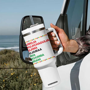 7 Principles Of Kwanzaa Tumbler With Handle African American Holiday Gift TS12 Print Your Wear