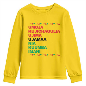 7 Principles Of Kwanzaa Youth Sweatshirt African American Holiday Gift TS12 Daisy Print Your Wear