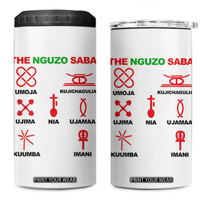 Nguzo Saba Seven Principles Of Kwanzaa Celebration Gift 4 in 1 Can Cooler Tumbler TS12 One Size: 16 oz White Print Your Wear
