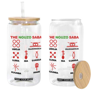 Nguzo Saba Seven Principles Of Kwanzaa Celebration Gift Glass Can TS12 Print Your Wear