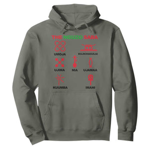 Nguzo Saba Seven Principles Of Kwanzaa Celebration Gift Hoodie TS12 Military Green Print Your Wear