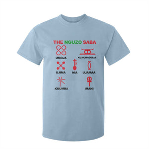 Nguzo Saba Seven Principles Of Kwanzaa Celebration Gift T Shirt For Kid TS12 Light Blue Print Your Wear