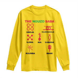 Nguzo Saba Seven Principles Of Kwanzaa Celebration Gift Long Sleeve Shirt TS12 Daisy Print Your Wear