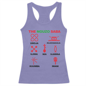 Nguzo Saba Seven Principles Of Kwanzaa Celebration Gift Racerback Tank Top TS12 Violet Print Your Wear