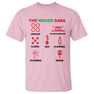 Nguzo Saba Seven Principles Of Kwanzaa Celebration Gift T Shirt TS12 Light Pink Print Your Wear