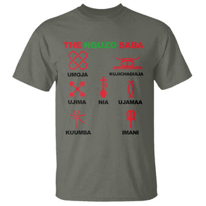 Nguzo Saba Seven Principles Of Kwanzaa Celebration Gift T Shirt TS12 Military Green Print Your Wear