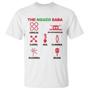 Nguzo Saba Seven Principles Of Kwanzaa Celebration Gift T Shirt TS12 White Print Your Wear