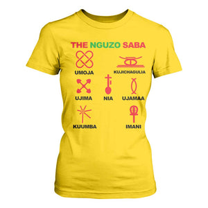 Nguzo Saba Seven Principles Of Kwanzaa Celebration Gift T Shirt For Women TS12 Daisy Print Your Wear