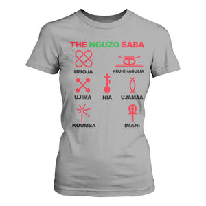 Nguzo Saba Seven Principles Of Kwanzaa Celebration Gift T Shirt For Women TS12 Sport Gray Print Your Wear