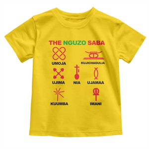 Nguzo Saba Seven Principles Of Kwanzaa Celebration Gift Toddler T Shirt TS12 Daisy Print Your Wear