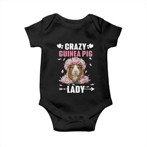 Funny Crazy Guinea Pig Lady Baby Onesie Cavy Mom Gift TS12 Black Print Your Wear