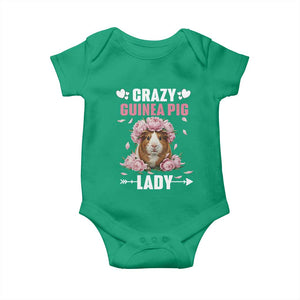 Funny Crazy Guinea Pig Lady Baby Onesie Cavy Mom Gift TS12 Irish Green Print Your Wear