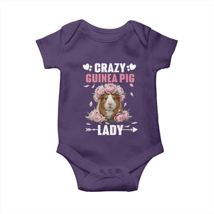 Funny Crazy Guinea Pig Lady Baby Onesie Cavy Mom Gift TS12 Purple Print Your Wear