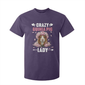 Funny Crazy Guinea Pig Lady T Shirt For Kid Cavy Mom Gift TS12 Purple Print Your Wear