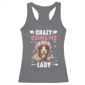 Funny Crazy Guinea Pig Lady Racerback Tank Top Cavy Mom Gift TS12 Charcoal Print Your Wear