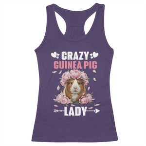 Funny Crazy Guinea Pig Lady Racerback Tank Top Cavy Mom Gift TS12 Purple Print Your Wear