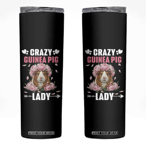 Funny Crazy Guinea Pig Lady Skinny Tumbler Cavy Mom Gift TS12 Black Print Your Wear