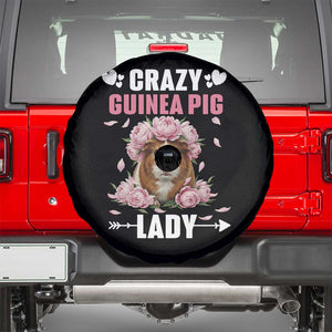 Funny Crazy Guinea Pig Lady Spare Tire Cover Cavy Mom Gift TS12 Black Print Your Wear
