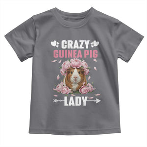 Funny Crazy Guinea Pig Lady Toddler T Shirt Cavy Mom Gift TS12 Charcoal Print Your Wear