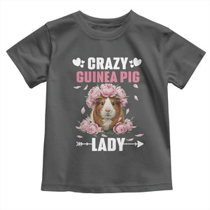 Funny Crazy Guinea Pig Lady Toddler T Shirt Cavy Mom Gift TS12 Dark Heather Print Your Wear