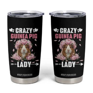 Funny Crazy Guinea Pig Lady Tumbler Cup Cavy Mom Gift TS12 Black Print Your Wear