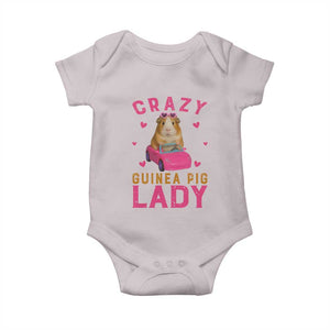 Crazy Guinea Pig Lady Baby Onesie Funny Pet Lover Gift TS12 Ice Gray Print Your Wear