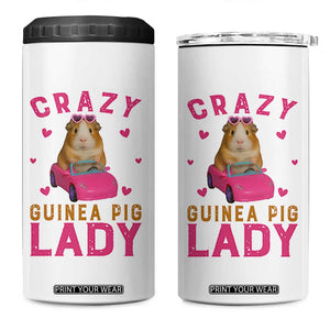 Crazy Guinea Pig Lady 4 in 1 Can Cooler Tumbler Funny Pet Lover Gift TS12 One Size: 16 oz White Print Your Wear