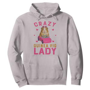 Crazy Guinea Pig Lady Hoodie Funny Pet Lover Gift TS12 Ice Gray Print Your Wear