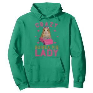 Crazy Guinea Pig Lady Hoodie Funny Pet Lover Gift TS12 Irish Green Print Your Wear