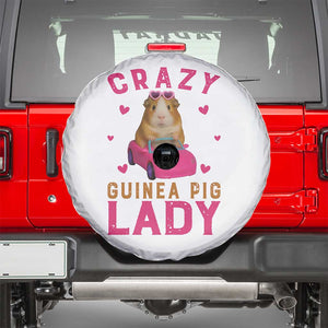 Crazy Guinea Pig Lady Spare Tire Cover Funny Pet Lover Gift TS12 White Print Your Wear