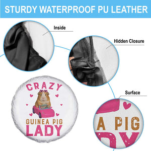 Crazy Guinea Pig Lady Spare Tire Cover Funny Pet Lover Gift TS12 Print Your Wear
