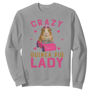 Crazy Guinea Pig Lady Sweatshirt Funny Pet Lover Gift TS12 Sport Gray Print Your Wear