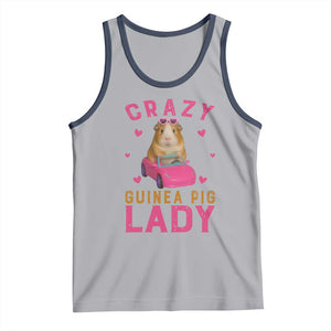 Crazy Guinea Pig Lady Tank Top Funny Pet Lover Gift TS12 Athletic Heather Navy Print Your Wear