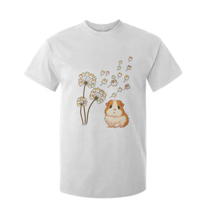Flower Guinea Pig Dandelion T Shirt For Kid Funny Cavy Lover Gift TS12 White Print Your Wear