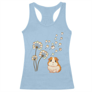 Flower Guinea Pig Dandelion Racerback Tank Top Funny Cavy Lover Gift TS12 Light Blue Print Your Wear