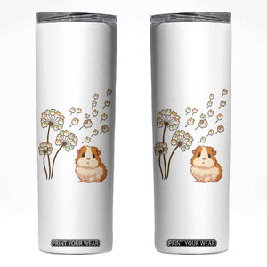 Flower Guinea Pig Dandelion Skinny Tumbler Funny Cavy Lover Gift TS12 White Print Your Wear