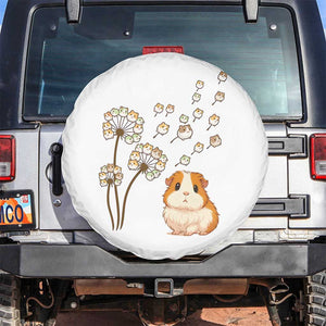 Flower Guinea Pig Dandelion Spare Tire Cover Funny Cavy Lover Gift TS12 No hole White Print Your Wear