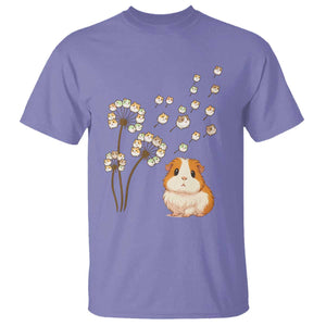 Flower Guinea Pig Dandelion T Shirt Funny Cavy Lover Gift TS12 Violet Print Your Wear