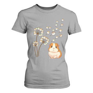 Flower Guinea Pig Dandelion T Shirt For Women Funny Cavy Lover Gift TS12 Sport Gray Print Your Wear