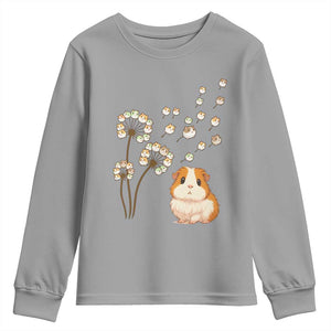 Flower Guinea Pig Dandelion Youth Sweatshirt Funny Cavy Lover Gift TS12 Sport Gray Print Your Wear