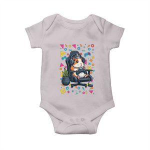 Funny Guinea Pigs And Gaming Lover Gift For Kid Baby Onesie TS12 Ice Gray Print Your Wear