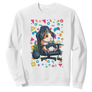 Funny Guinea Pigs And Gaming Lover Gift For Kid Sweatshirt TS12 White Print Your Wear